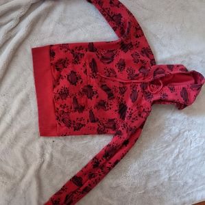 Red inkblot hoodie